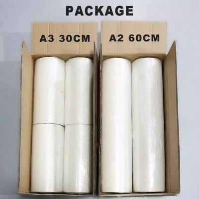 Phim DTF chống nước 30CM * 100M Hai mặt in mực trắng mờ Phim in màu tự nhiên và mềm