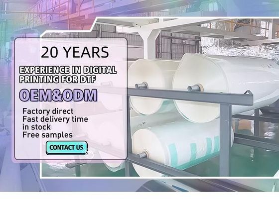 DTF phim in 42cm * 100M sáng Matte trắng mực in phim cho quần áo