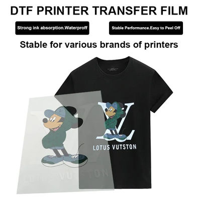 DTF phim in 42cm * 100M sáng Matte trắng mực in phim cho quần áo