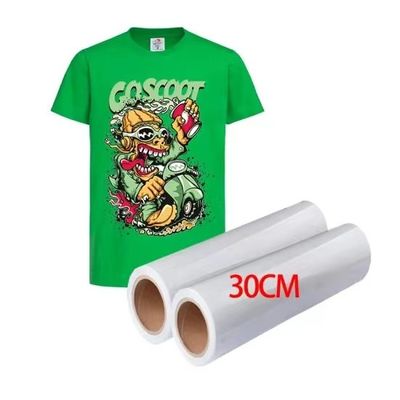 Phim DTF Pet hai mặt một mặt 30CM 33CM 60CM * 100M Cuộn truyền nhiệt 75Micron Phim DTF vỏ nóng lạnh