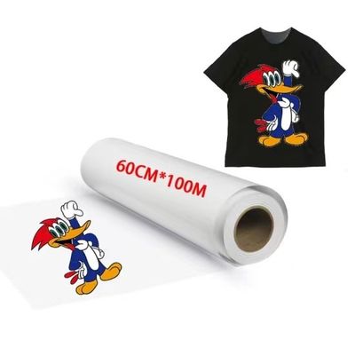 30cm*100m 75U Release Pet Film Roll 2 mặt Cold Peel Hot Peel Heat Transparent Film 30cm cho áo thun DTF