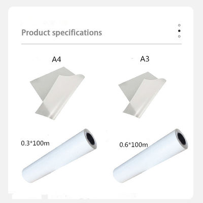 42cm Double Side Matte DTF Hot Peel Film Roll 75mic DTF in phim cho quần áo