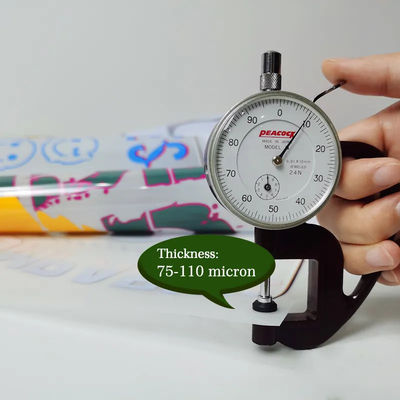30cm * 100m 75U Độ dày Tải phim thú cưng Cuộn phim hai mặt lạnh, vỏ nóng, vỏ nóng, phim trong suốt 30cm cho áo phông DTF