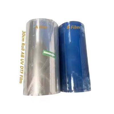 Polymer Cold Transfer Printing Film A và B Film UV DTF PET Sticker Film Roll 30cm