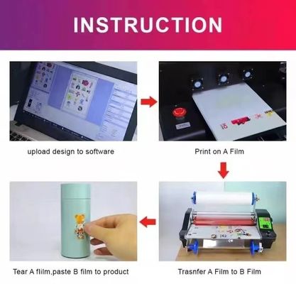 UV DTF Film Cup Wraps Transfer AB Film UVDTF Sticker Printer UV DTF Film cho hộp điện thoại