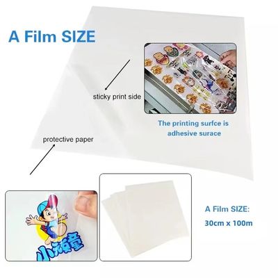 Polymer Cold Transfer Printing Film A và B Film UV DTF PET Sticker Film Roll 30cm