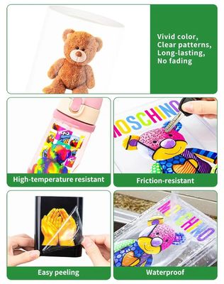 Polymer Cold Transfer Printing Film A và B Film UV DTF PET Sticker Film Roll 30cm
