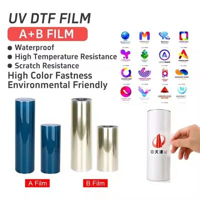 UV Dtf Transfer Ab Pet Film Roll Ab Film Transfer Dtf Pet A3 30cm UV Dtf Film cho máy in UV