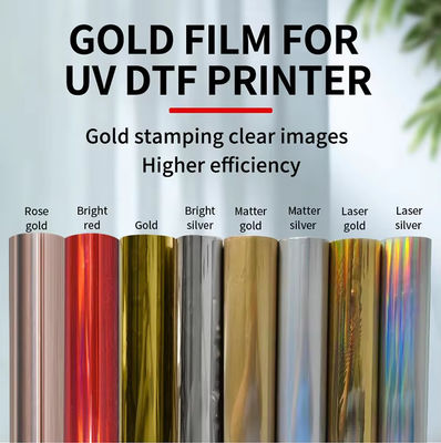 30cm UV DTF niêm phong nóng Foil phim Holographic HTV phim chuyển nhiệt vàng bạc cho bề mặt cứng