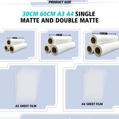 75 Micron 60cm * 100m DTF phim kéo dài cho in kỹ thuật số