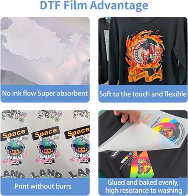 60cm * 100m 75micron Sáng bóng / Matte Finish Digital DTF Film in với khả năng kéo dài