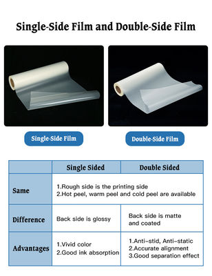 Double Side Hot Peel 30cm 33cm 43cm 60cm Roll DTF PET Film Cho Máy in I3200 Dtf
