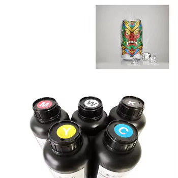 Mực UV CMYK+V cho đầu máy in Epson dx7/dx5/dx4 1L sử dụng cho da vỏ điện thoại