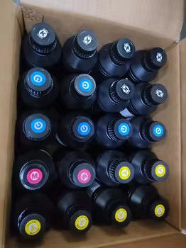 Mực UV CMYK+V cho đầu máy in Epson dx7/dx5/dx4 1L sử dụng cho da vỏ điện thoại