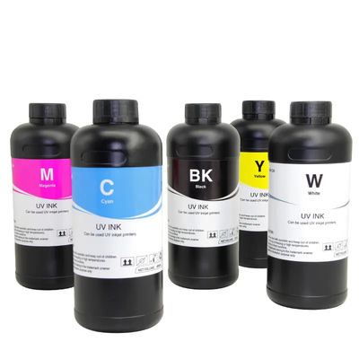 Mực mềm cứng UV CMYKW Màu cho XP600 TX800 Dx5 Dx7 Đầu in 500ML