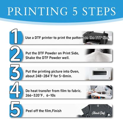 75 Micron Digital Printing Dtf Film Direct To Film với lạnh hoặc nóng hoặc ngay lập tức xé