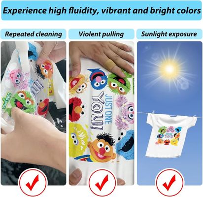Mực Dtf dựa trên nước thân thiện với môi trường trực tiếp đến vải Mực trắng cho định nghĩa in kỹ thuật số