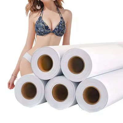 56 inch * 100m Stretch Sublimation Paper Roll trắng 42gsm Cho in vải chuyên nghiệp
