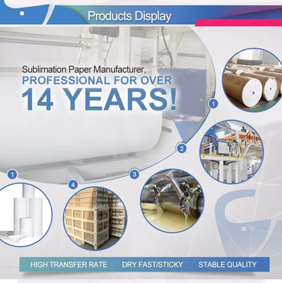 In kỹ thuật số 47 Inch 100gsm Roll To Roll Sublimation Paper cho máy in sublimation định dạng lớn