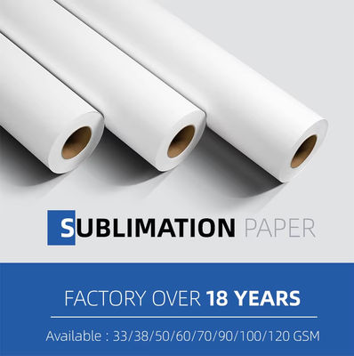 40gsm 60cm * 800m Sublimation Paper Roll cho vải polyester với mực in kỹ thuật số
