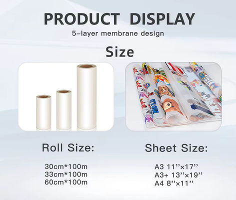 24 inch Instant Tearing Direct To Film Dtf Film với độ dày 75 micron