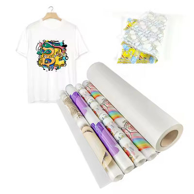 Hot peel DTF PET Transfer Film 33CM x 100M Hoàn hảo cho các bản in quần áo tùy chỉnh chi tiết với mực trắng